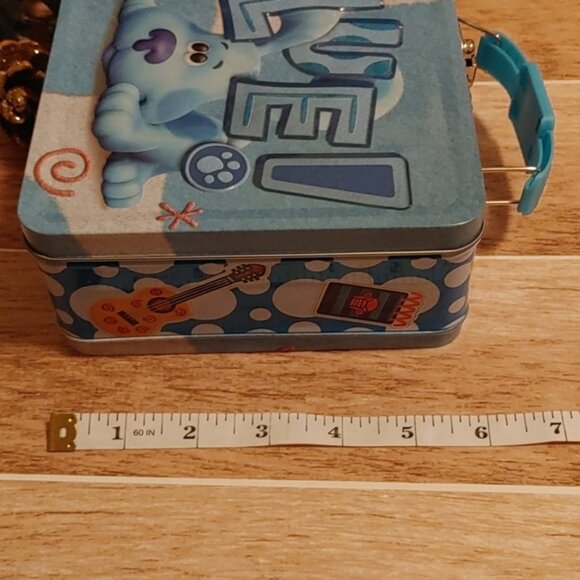 BLUE puppy tin box lunchbox storage container brand new, never used - Picture 9 of 11